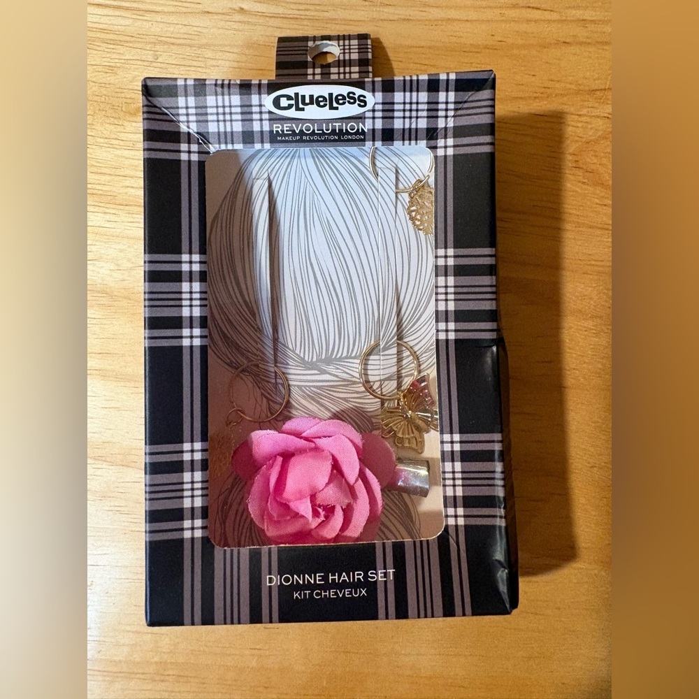 Clueless Makeup Revolution Dionne Hair Accessory Set Pink Flower Gold